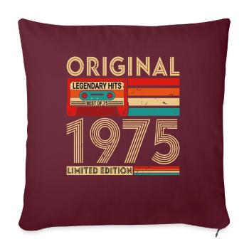 Succès Légendaires Originaux Le Meilleur De 1975 - Housse de coussin décorative 45 x 45 cm - bordeaux - Devant