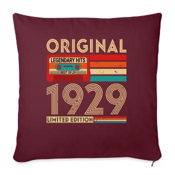 Original legendäre Hits Best of 1929 - Sofakissenbezug 45 x 45 cm - Burgunderrot - Vorne