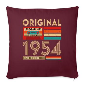 Original legendäre Hits Das Beste von 1954 - Sofakissenbezug 45 x 45 cm - Burgunderrot - Vorne
