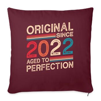 Original Depuis 2022 Vieilli À La Perfection - Housse de coussin décorative 45 x 45 cm - bordeaux - Devant