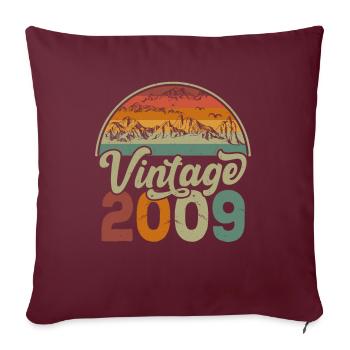 Vintage 2009 - Housse de coussin décorative 45 x 45 cm - bordeaux - Devant
