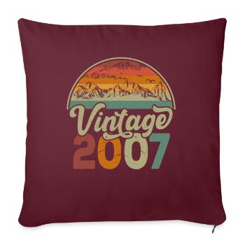 Vintage 2007 - Housse de coussin décorative 45 x 45 cm - bordeaux - Devant
