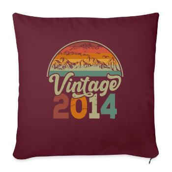 Vintage 2014 - Housse de coussin décorative 45 x 45 cm - bordeaux - Devant