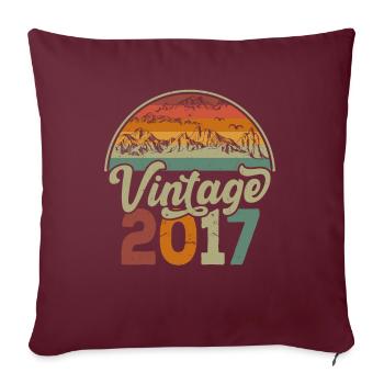 Vintage 2017 - Housse de coussin décorative 45 x 45 cm - bordeaux - Devant