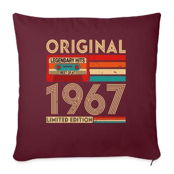 Original legendäre Hits Das Beste von 1967 - Sofakissenbezug 45 x 45 cm - Burgunderrot - Vorne