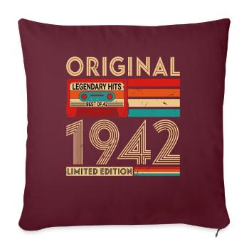 Legendäre Original-Hits Das Beste von 1942 - Sofakissenbezug 45 x 45 cm - Burgunderrot - Vorne