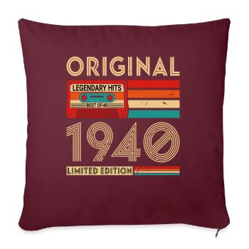 Original legendäre Hits Das Beste von 1940 - Sofakissenbezug 45 x 45 cm - Burgunderrot - Vorne