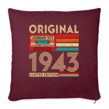 Original legendäre Hits Das Beste von 1943 - Sofakissenbezug 45 x 45 cm - Burgunderrot - Vorne