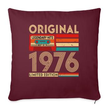 Original legendäre Hits Best of 1976 - Sofakissenbezug 45 x 45 cm - Burgunderrot - Vorne