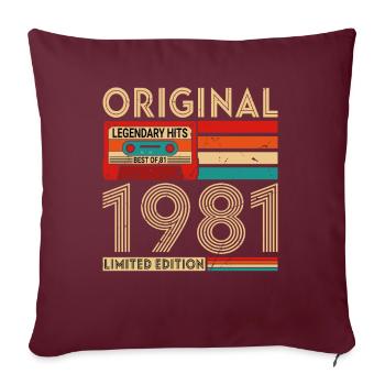 Original Legendary Hits Best of 1981 - Sofakissenbezug 45 x 45 cm - Burgunderrot - Vorne