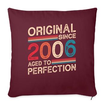 Original Depuis 2006 Vieilli À La Perfection - Housse de coussin décorative 45 x 45 cm - bordeaux - Devant