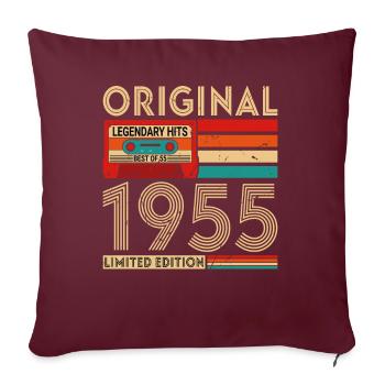 Original legendäre Hits Das Beste von 1955 - Sofakissenbezug 45 x 45 cm - Burgunderrot - Vorne