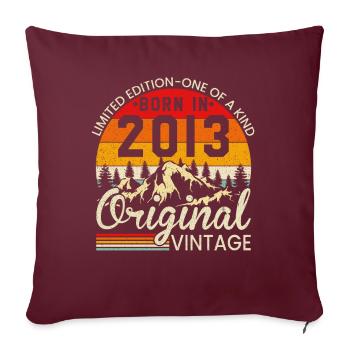 Unique En Son Genre Né En 2013 Millésime Original - Housse de coussin décorative 45 x 45 cm - bordeaux - Devant