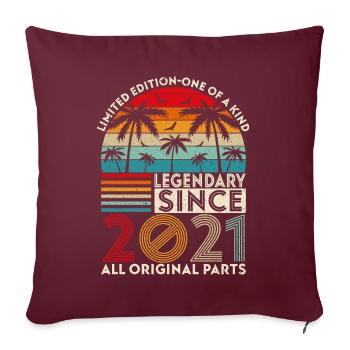 Legendär seit 2021 alle Originalteile - Sofakissenbezug 45 x 45 cm - Burgunderrot - Vorne