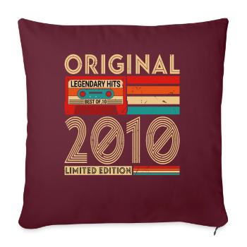 Succès Légendaires Originaux Le Meilleur De 2010 - Housse de coussin décorative 45 x 45 cm - bordeaux - Devant