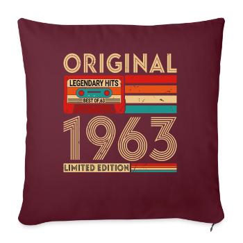 Succès Légendaires Originaux Le Meilleur De 1963 - Housse de coussin décorative 45 x 45 cm - bordeaux - Devant