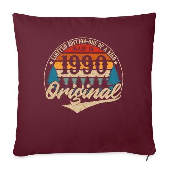 Fabriqué En 1990 Original - Housse de coussin décorative 45 x 45 cm - bordeaux - Devant