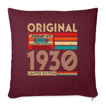 Succès Légendaires Originaux Le Meilleur De 1930 - Housse de coussin décorative 45 x 45 cm - bordeaux - Devant