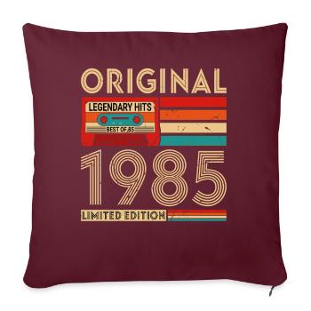 Original legendäre Hits Das Beste von 1985 - Sofakissenbezug 45 x 45 cm - Burgunderrot - Vorne