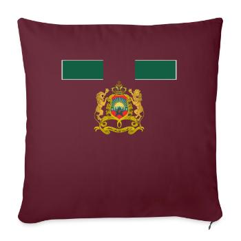 Golden emblem of the Kingdom of Morocco Football Team - Sofa pillowcase 17,3'' x 17,3'' (45 x 45 cm) - burgundy - Front