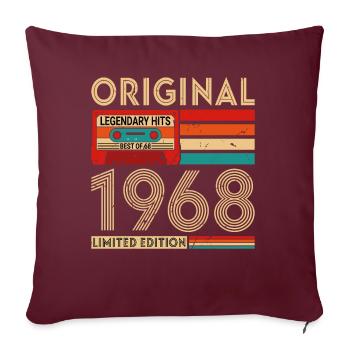 Original legendäre Hits Das Beste von 1968 - Sofakissenbezug 45 x 45 cm - Burgunderrot - Vorne