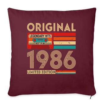 Original legendäre Hits Das Beste von 1986 - Sofakissenbezug 45 x 45 cm - Burgunderrot - Vorne