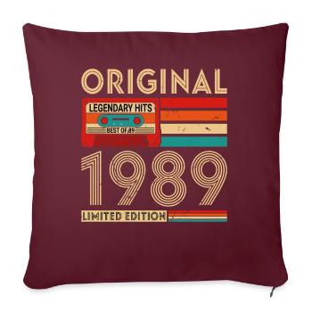 Original legendäre Hits Das Beste von 1989 - Sofakissenbezug 45 x 45 cm - Burgunderrot - Vorne