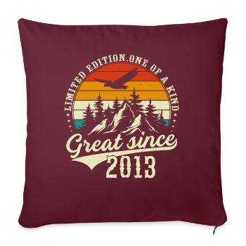 Unique En Son Genre Depuis 2013 - Housse de coussin décorative 45 x 45 cm - bordeaux - Devant