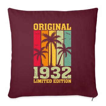Édition Originale Limitée De 1932 - Housse de coussin décorative 45 x 45 cm - bordeaux - Devant