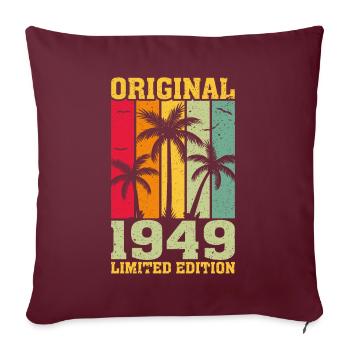 Édition Originale Limitée De 1949 - Housse de coussin décorative 45 x 45 cm - bordeaux - Devant