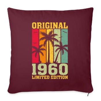 Édition Originale Limitée De 1960 - Housse de coussin décorative 45 x 45 cm - bordeaux - Devant