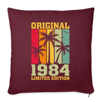 Édition Originale Limitée De 1984 - Housse de coussin décorative 45 x 45 cm - bordeaux - Devant