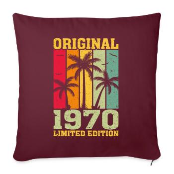 Édition Originale Limitée De 1970 - Housse de coussin décorative 45 x 45 cm - bordeaux - Devant