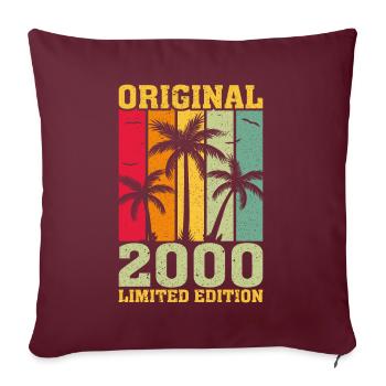 Édition Originale Limitée De 2000 - Housse de coussin décorative 45 x 45 cm - bordeaux - Devant