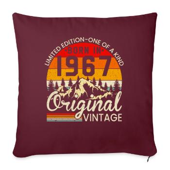 Unique En Son Genre Né En 1967 Millésime Original - Housse de coussin décorative 45 x 45 cm - bordeaux - Devant