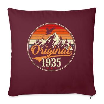 Original 1935 - Housse de coussin décorative 45 x 45 cm - bordeaux - Devant