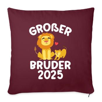 Großer Bruder 2025 - Sofakissenbezug 45 x 45 cm - Burgunderrot - Vorne