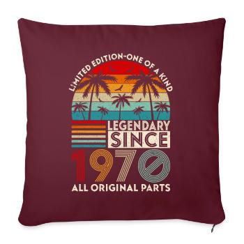 Légendaire Depuis 1970 Toutes Les Pièces D'origine - Housse de coussin décorative 45 x 45 cm - bordeaux - Devant