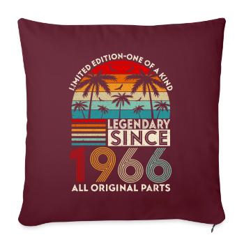 Légendaire Depuis 1966 Toutes Les Pièces D'origine - Housse de coussin décorative 45 x 45 cm - bordeaux - Devant