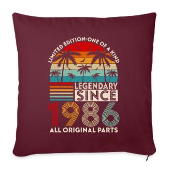 Légendaire Depuis 1986 Toutes Les Pièces D'origine - Housse de coussin décorative 45 x 45 cm - bordeaux - Devant