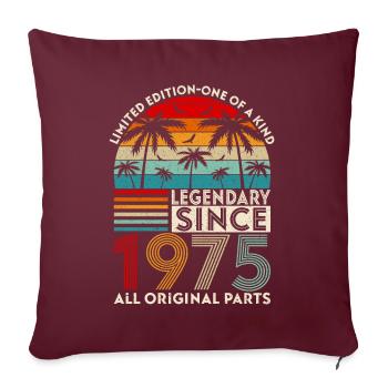 Légendaire Depuis 1975 Toutes Les Pièces D'origine - Housse de coussin décorative 45 x 45 cm - bordeaux - Devant