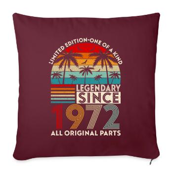 Légendaire Depuis 1975 Toutes Les Pièces D'origine - Housse de coussin décorative 45 x 45 cm - bordeaux - Devant