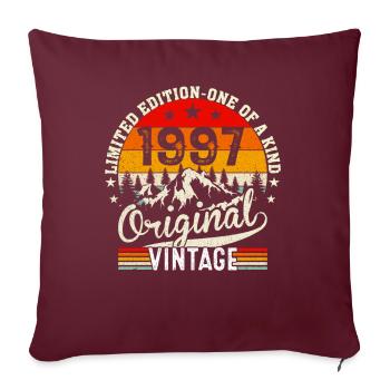 Millésime original 1997 - Housse de coussin décorative 45 x 45 cm - bordeaux - Devant