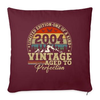 Légendaire depuis 2004 - année de naissance millésime 2004 - Housse de coussin décorative 45 x 45 cm - bordeaux - Devant