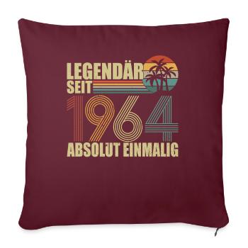 Hergestellt 1964, legendär seit dem ersten Tag - Sofakissenbezug 45 x 45 cm - Burgunderrot - Vorne
