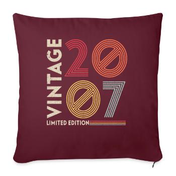 MILLÉSIME 2007 - Housse de coussin décorative 45 x 45 cm - bordeaux - Devant