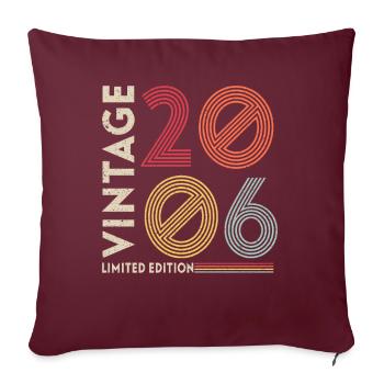 MILLÉSIME 2006 - Housse de coussin décorative 45 x 45 cm - bordeaux - Devant