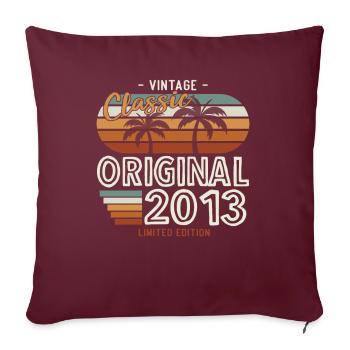 10 ans : Vintage Classic 2013 10ème Anniversaire - Housse de coussin décorative 45 x 45 cm - bordeaux - Devant