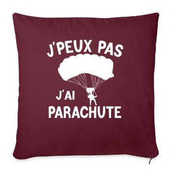 JE PEUX PAS J'AI PARACHUTE - Housse de coussin décorative 45 x 45 cm - bordeaux - Devant