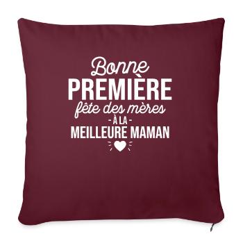 Body Bébé Meilleure Maman - Housse de coussin décorative 45 x 45 cm - bordeaux - Devant